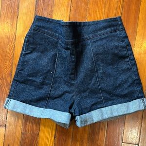 Laura Byrnes denim pinup shorts